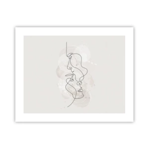 Poster - Verstrikt in een omhelzing - 50x40 cm