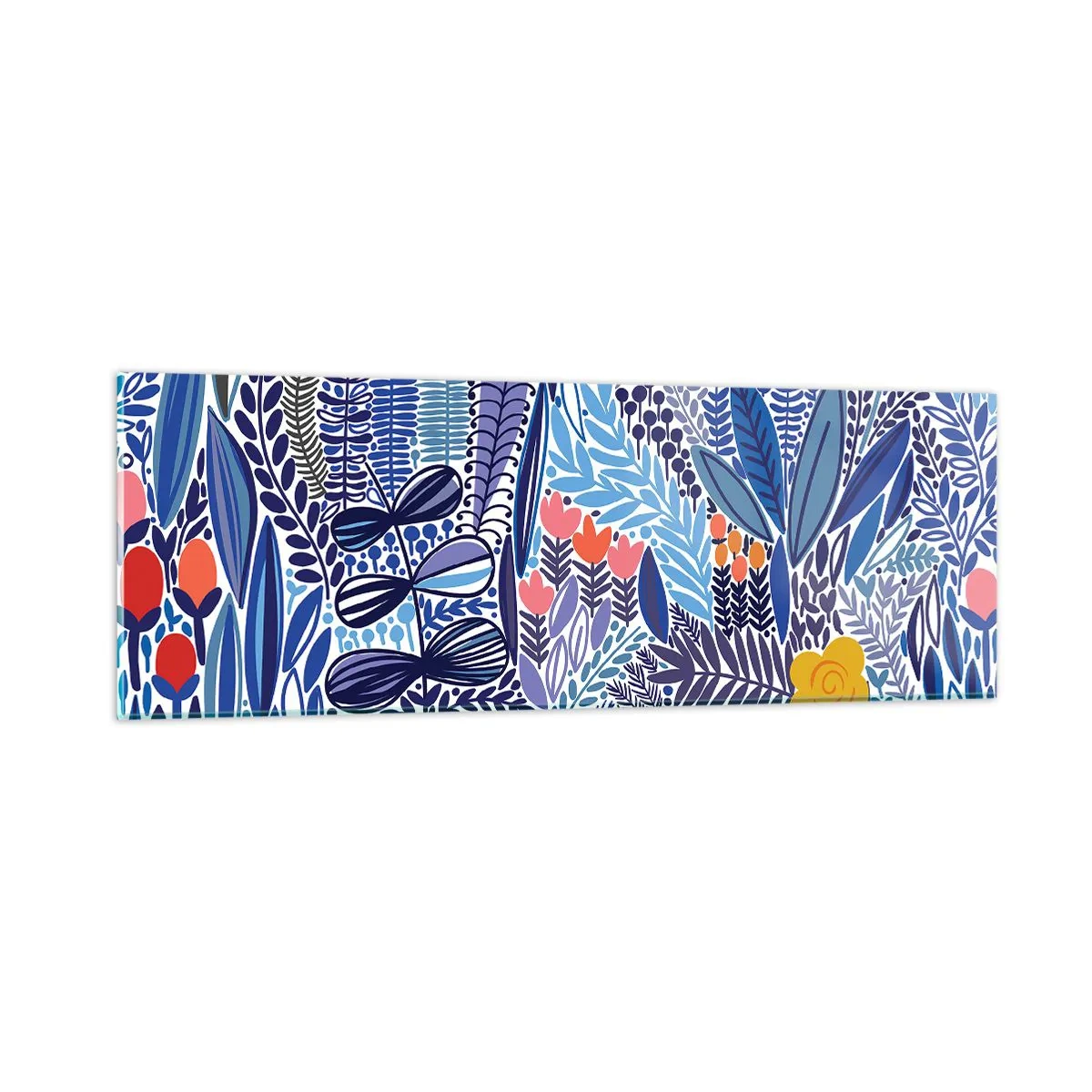 Schilderen op glas - Hawaiiaanse tuin - 90x30 cm