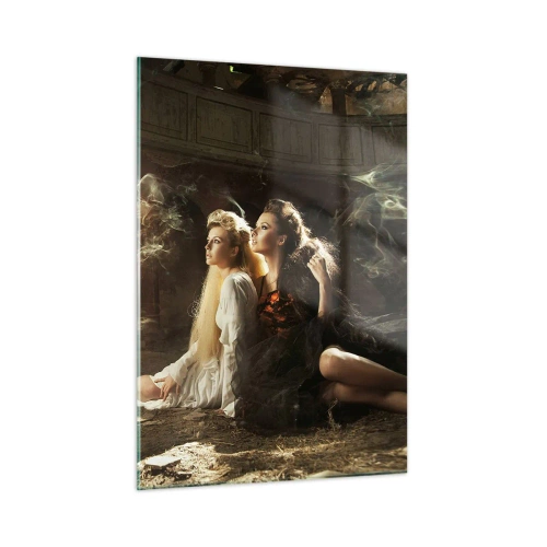 Schilderen op glas - En er was poëzie - 50x70 cm