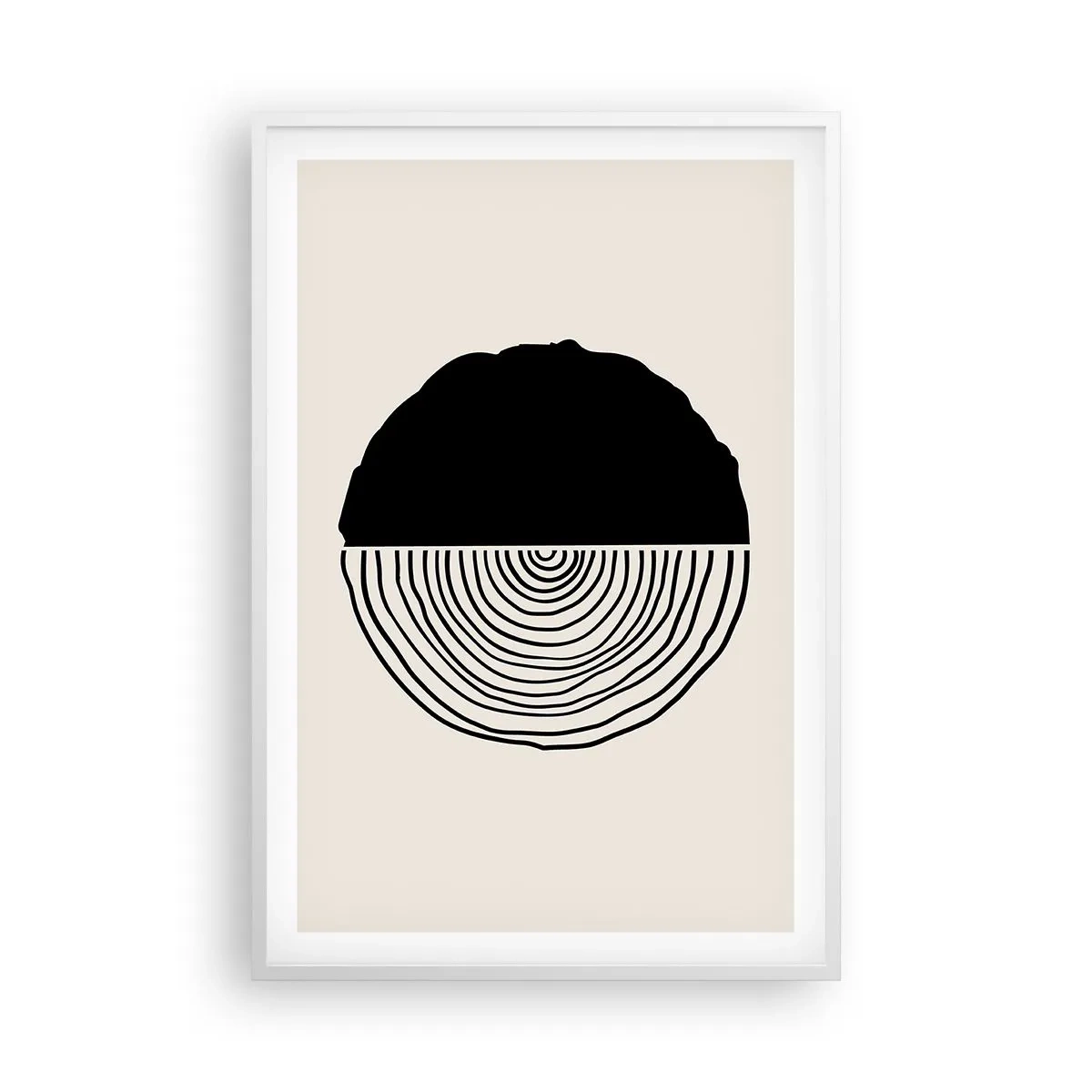 Poster in een witte lijst - Half om half - 61x91 cm