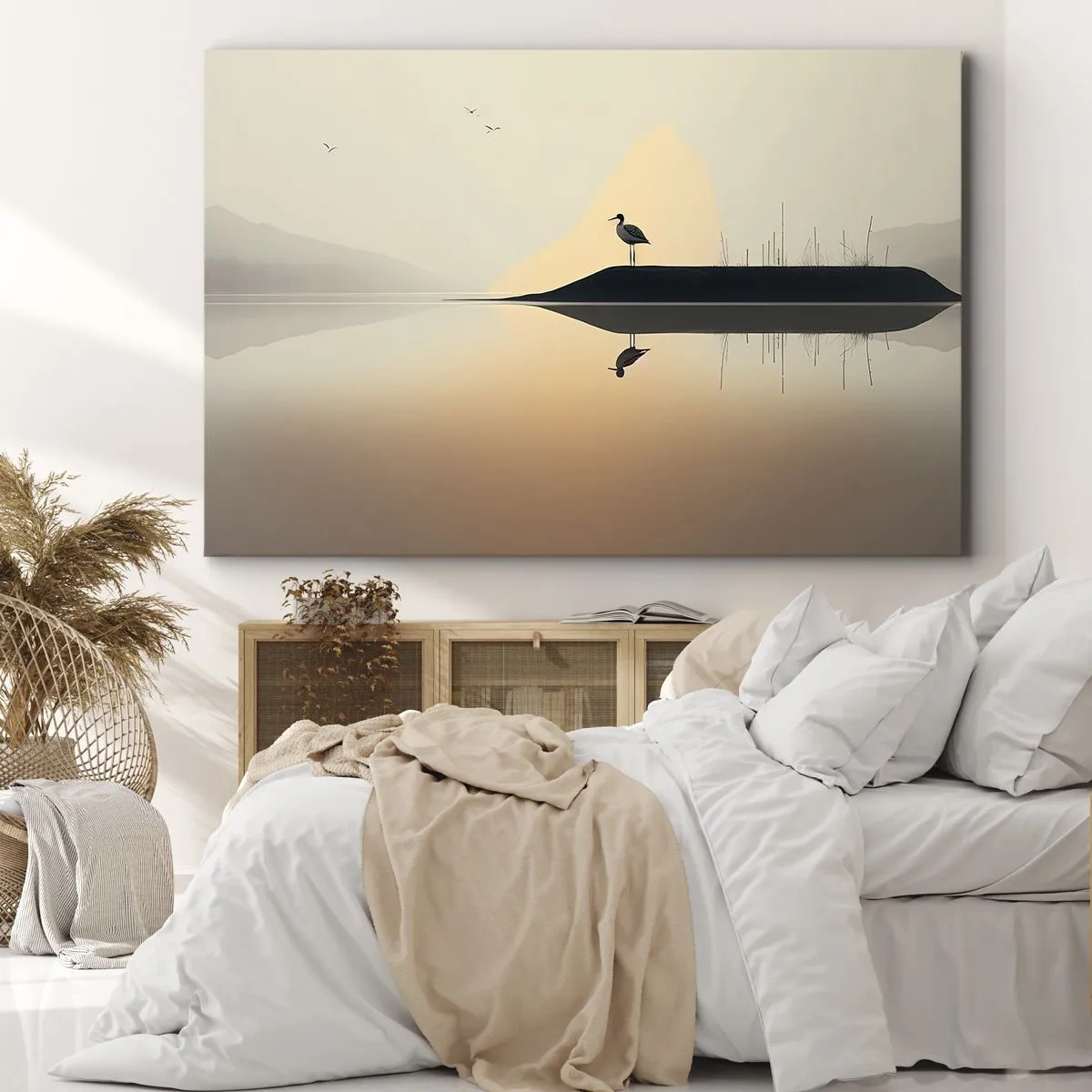 Schilderen op canvas - Heer op het meer - 120x80 cm