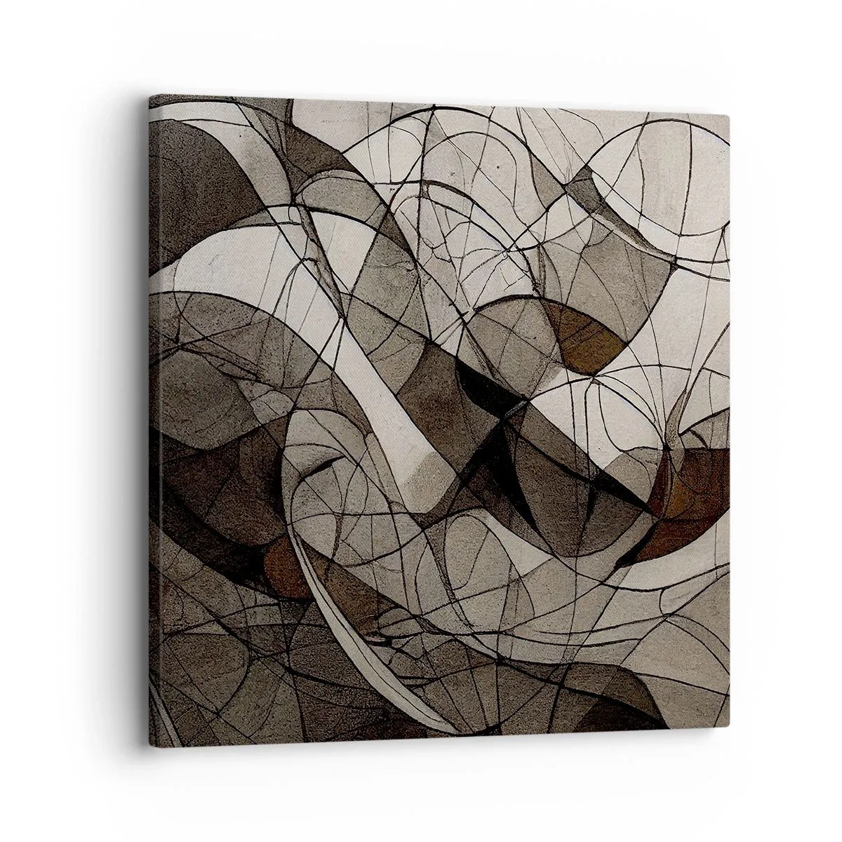 Schilderen op canvas - Circulatie van aardekleuren - 30x30 cm