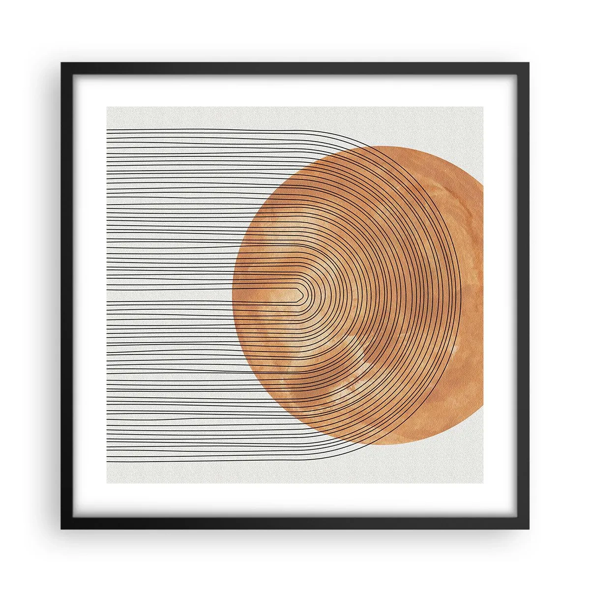 Poster in een zwarte lijst - Zonnige compositie - 50x50 cm