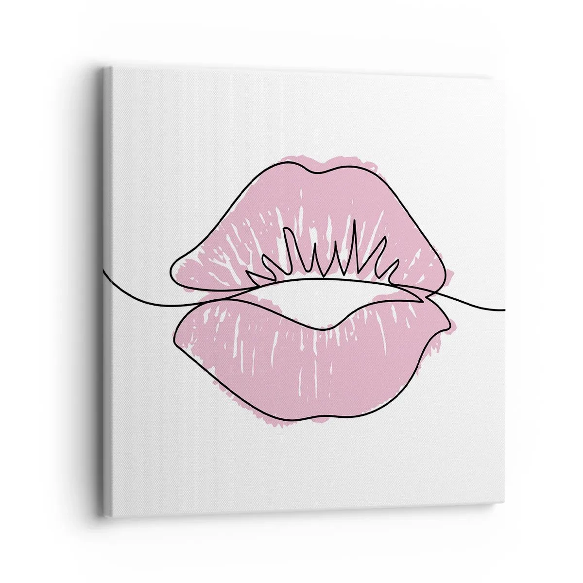 Schilderen op canvas - Klaar om te kussen? - 30x30 cm