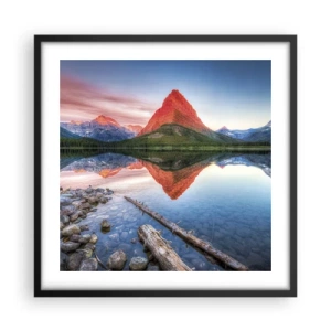 Poster in een zwarte lijst - Warmte en koude - 50x50 cm