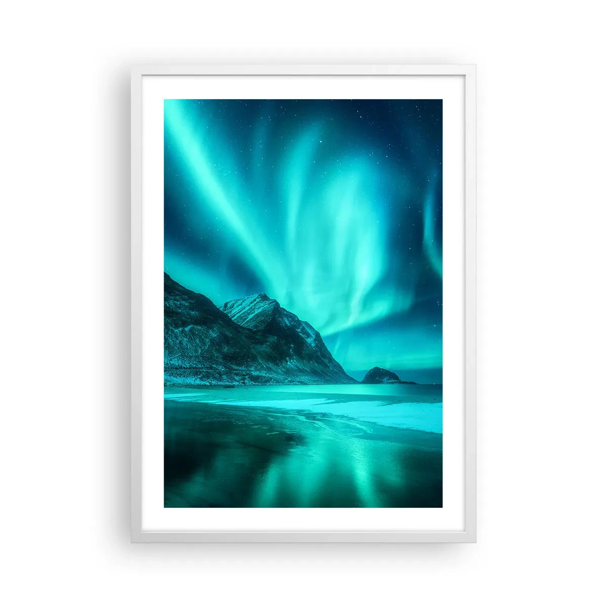 Poster in een witte lijst - Wonderen van het Noorden - 50x70 cm