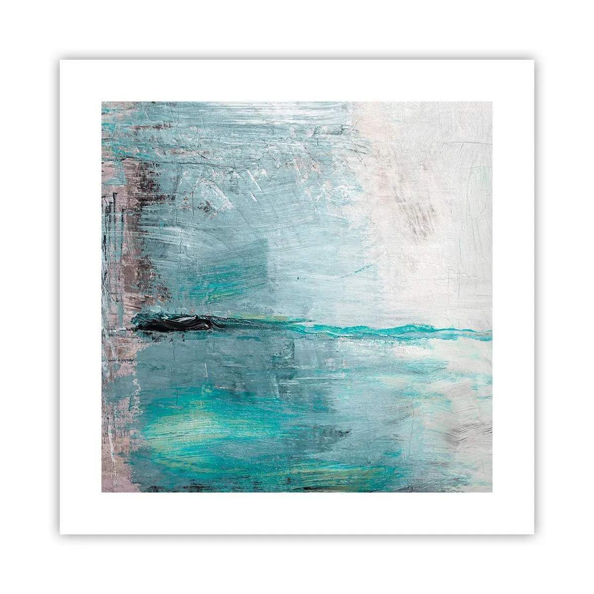 Poster - Horizontaal in blauw - 40x40 cm