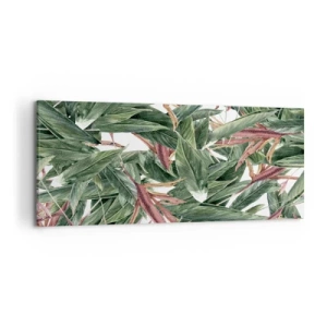 Schilderen op canvas - Smaragd-lila struikgewas - 120x50 cm