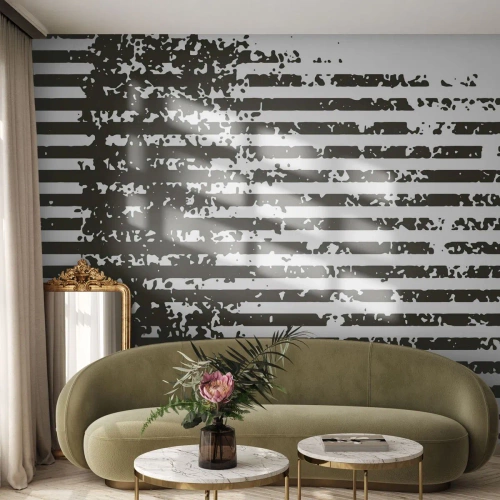 Fotobehang Premium Canvas - Ritme en ruis - Abstractie, Deel, Grafisch - 250x175 cm