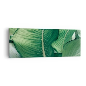 Schilderen op canvas - Intens groen leven - 140x50 cm