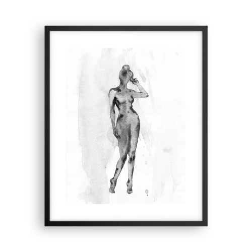 Poster in een zwarte lijst - Een onderzoek naar het ideaal van vrouwelijkheid - 40x50 cm