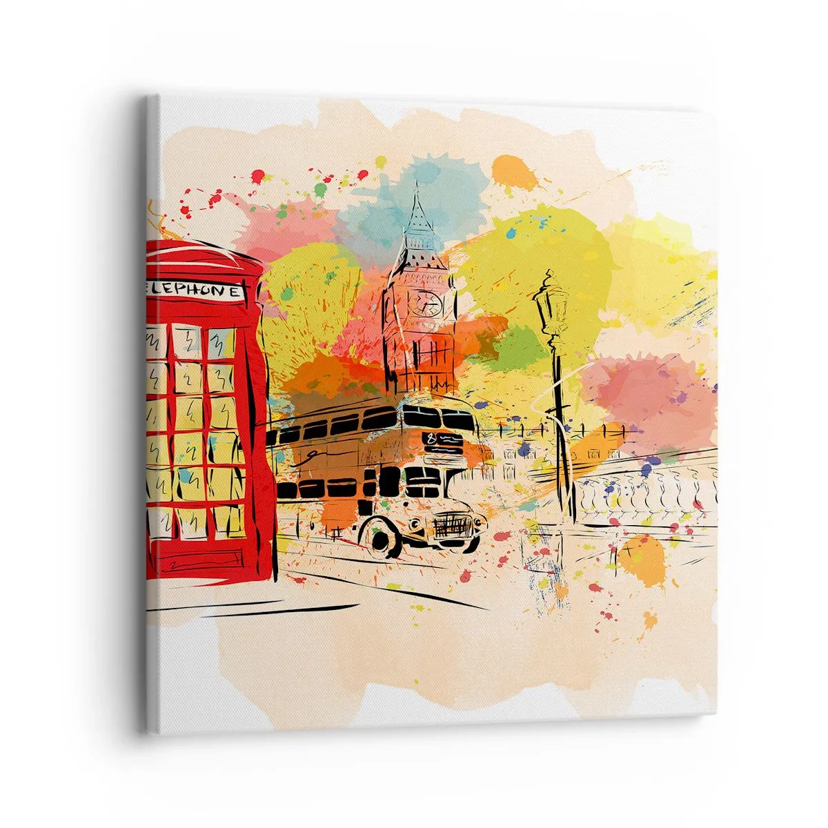 Schilderen op canvas - De stad van de afwisseling - 30x30 cm