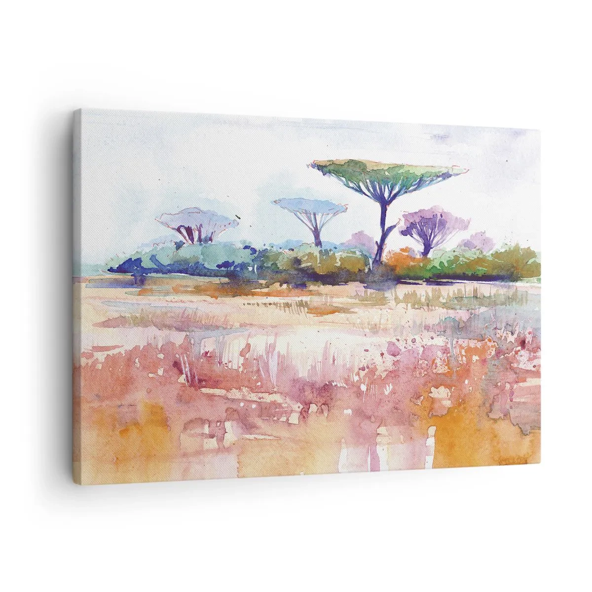 Schilderen op canvas - Savanne kleuren - 70x50 cm