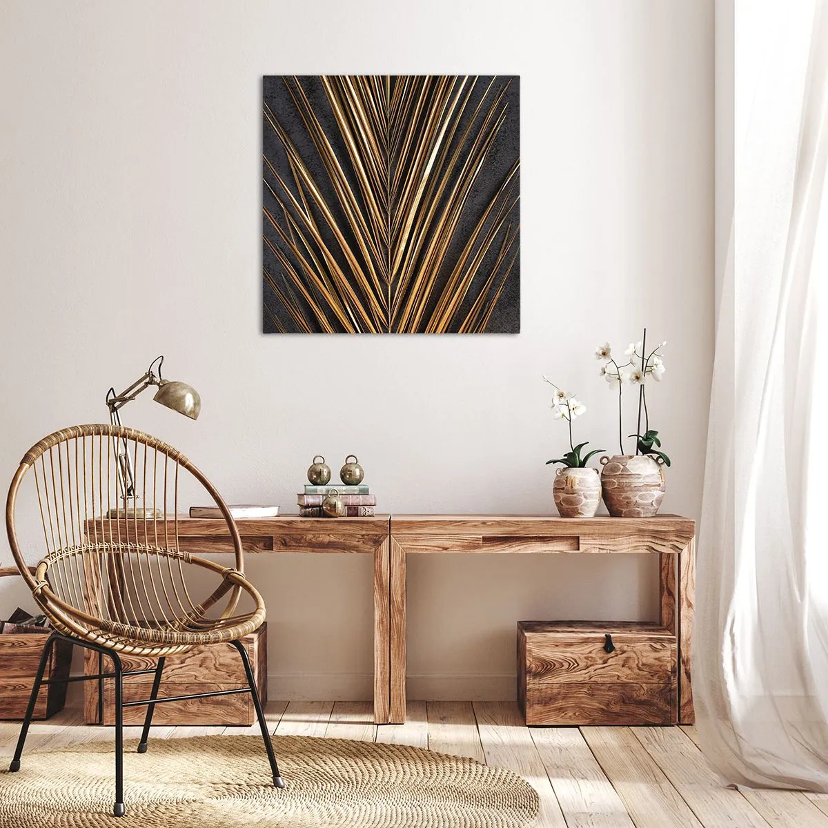 Schilderen op canvas - Het goud van de tropen - 30x30 cm