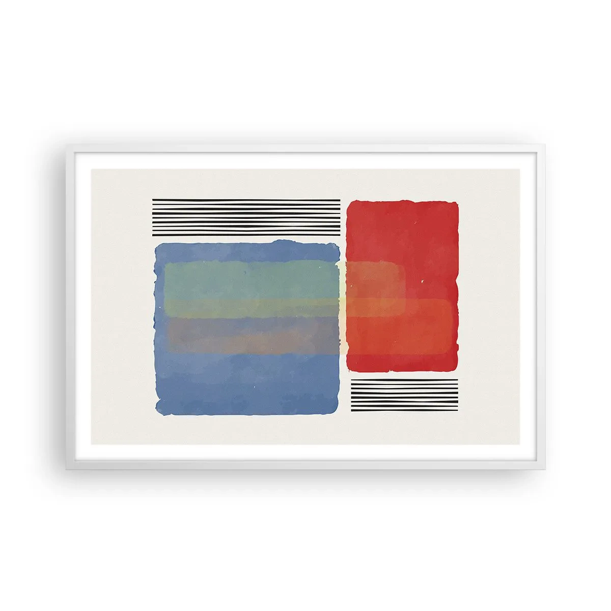 Poster in een witte lijst - De geest en de letter van de geometrie - 91x61 cm