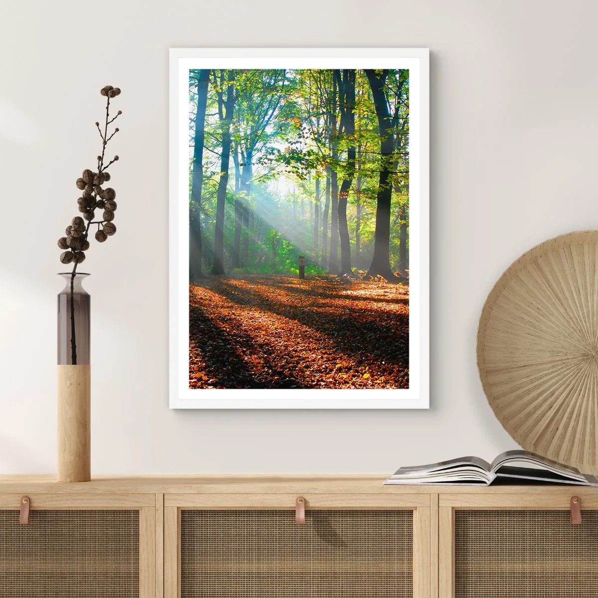 Poster in een witte lijst - Lichten en schaduwen - 30x40 cm