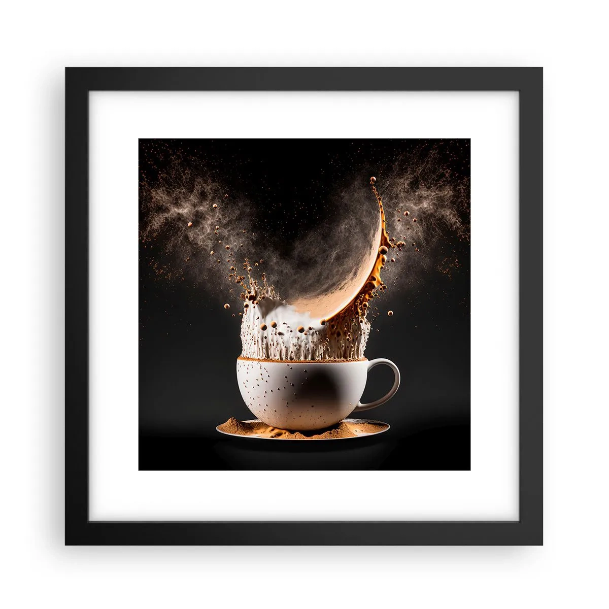 Poster in een zwarte lijst - Een explosie van smaak - 30x30 cm