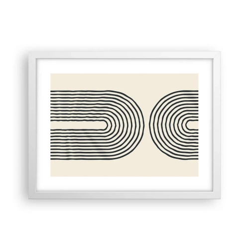 Poster in een witte lijst - In een ogenblik ... - 40x30 cm