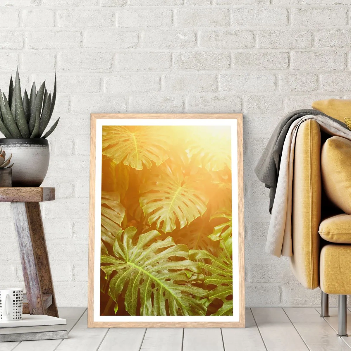 Een poster in een licht eiken lijst - In het groen treden... - 61x91 cm