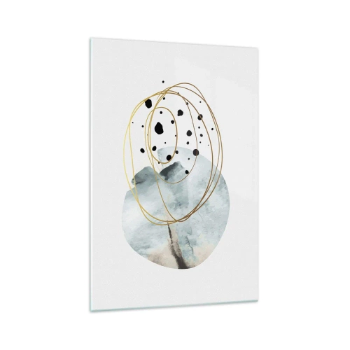 Schilderen op glas - Omarmd door de ruimte - 70x100 cm