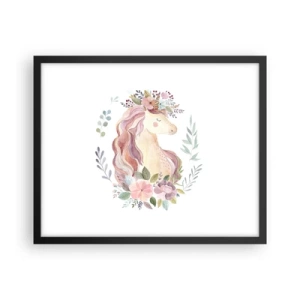 Poster in een zwarte lijst - Een uitnodiging in de wereld van sprookjes - 50x40 cm