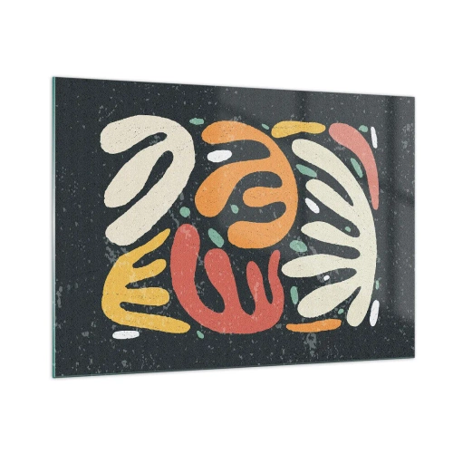 Schilderen op glas - Compositie – ik sta op het punt je te pakken te krijgen - 100x70 cm