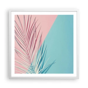 Poster in een witte lijst - Tropische impressie - 60x60 cm