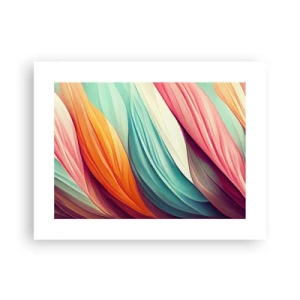 Poster - Regenboog geweven - 40x30 cm