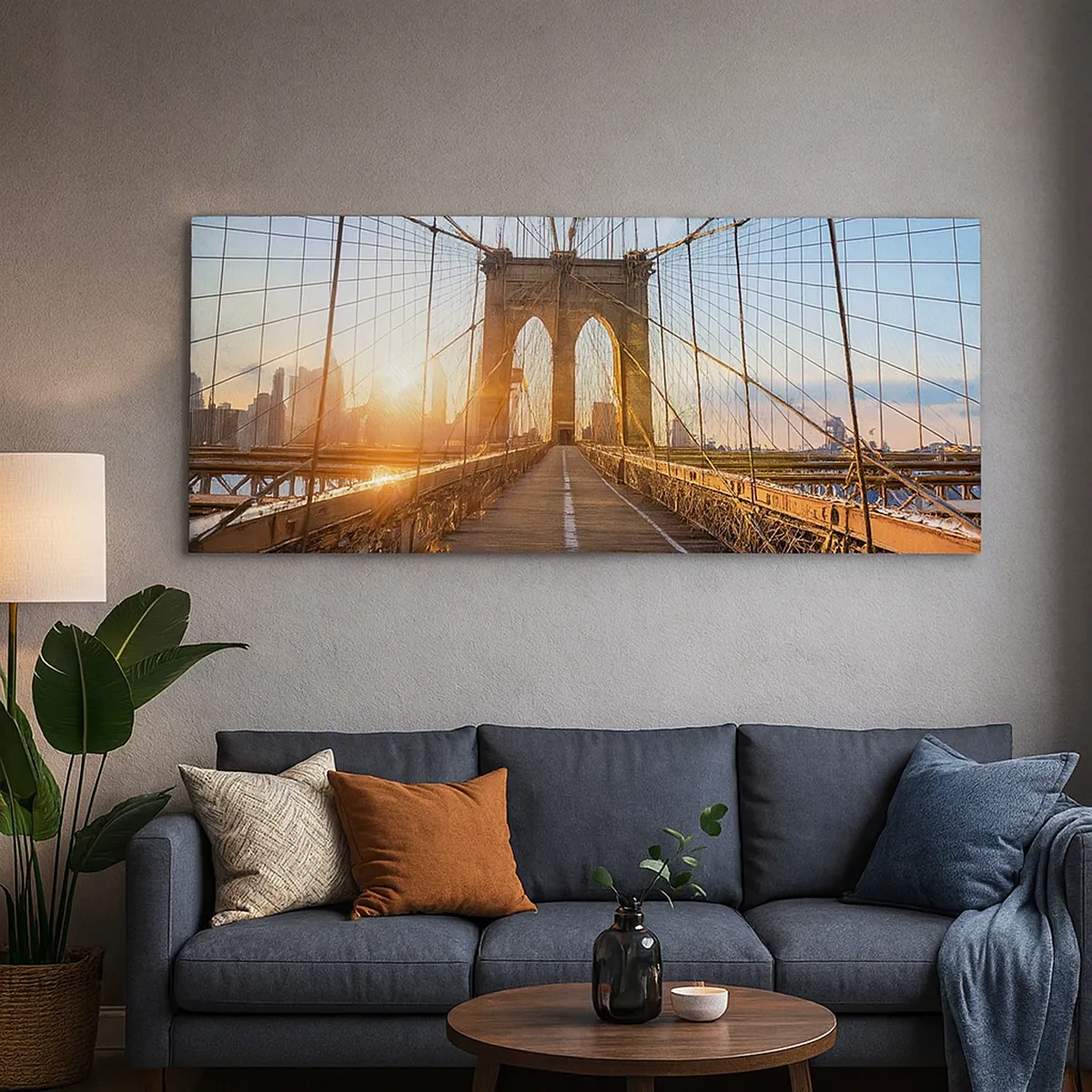 Schilderen op canvas - Op de gouden brug - 30x30 cm