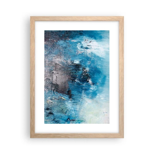 Een poster in een licht eiken lijst - Rhapsody in Blauw - 30x40 cm