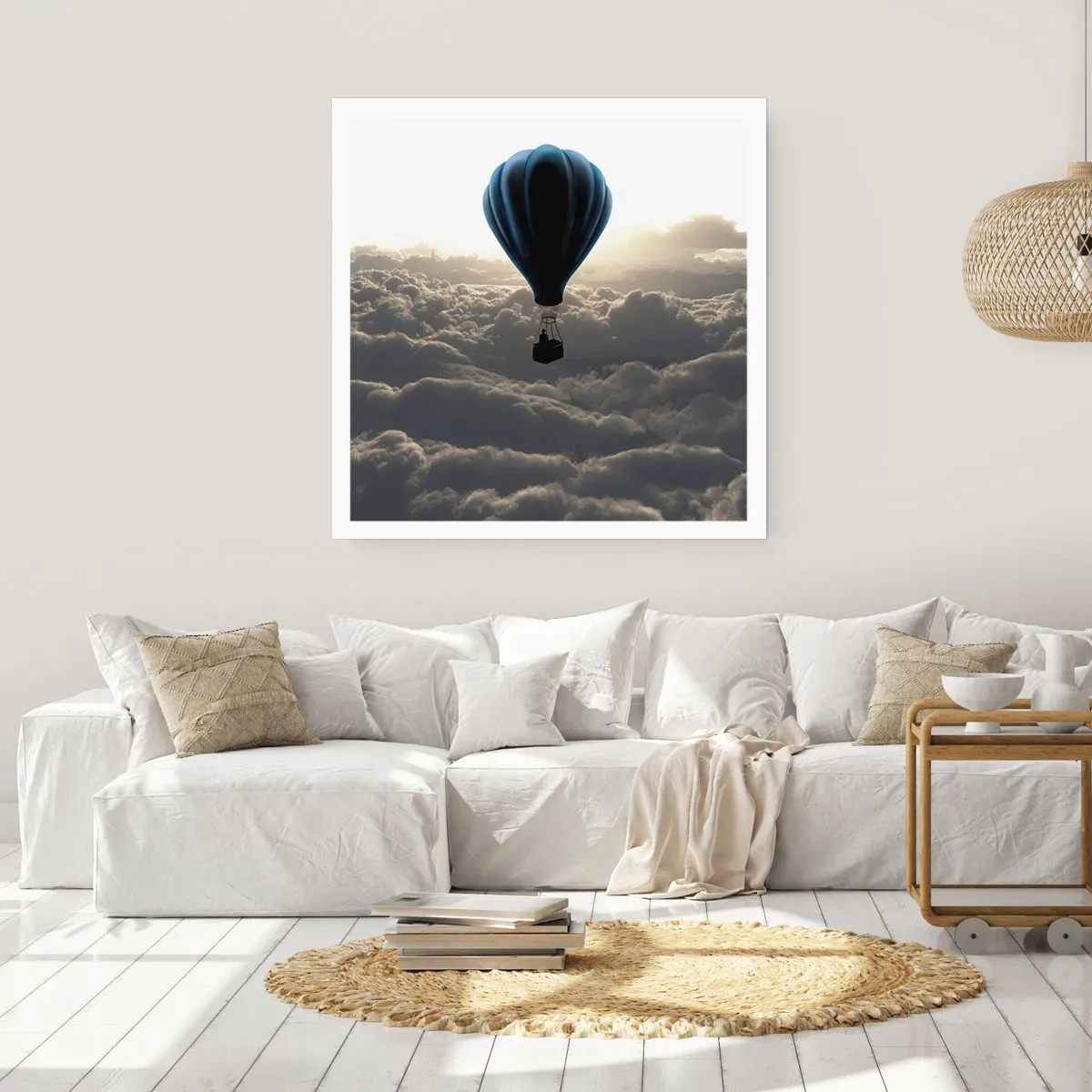 Poster - Een zwerver boven de wolken - 50x50 cm