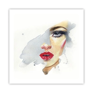 Poster - Weerspiegeld in een druppel water - 60x60 cm