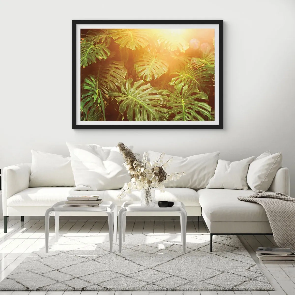 Poster in een zwarte lijst - In het groen treden... - 70x50 cm