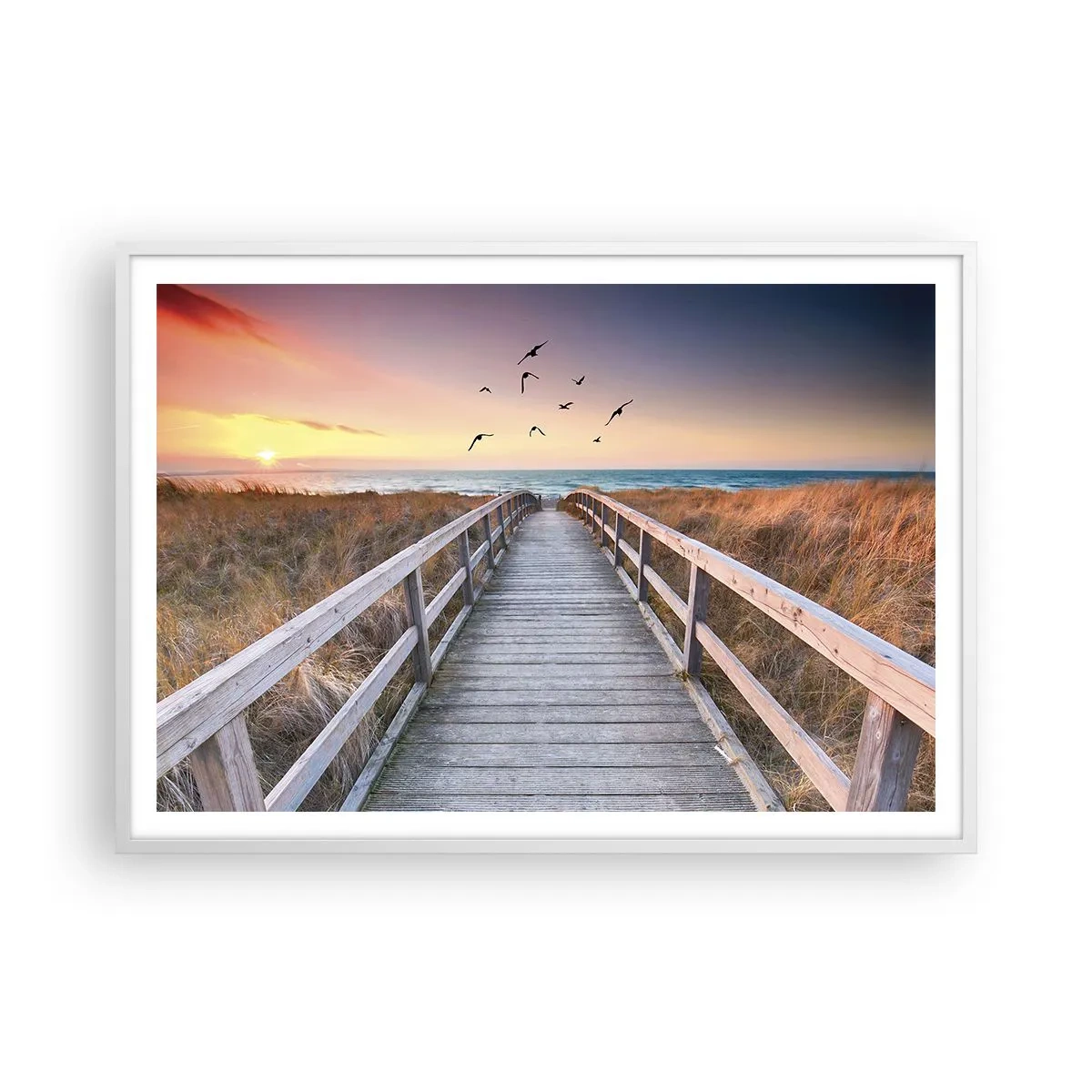 Poster in een witte lijst - De ruimte voor opvliegen - 100x70 cm