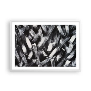 Poster in een witte lijst - Abstractie in de industriële spirit - 70x50 cm