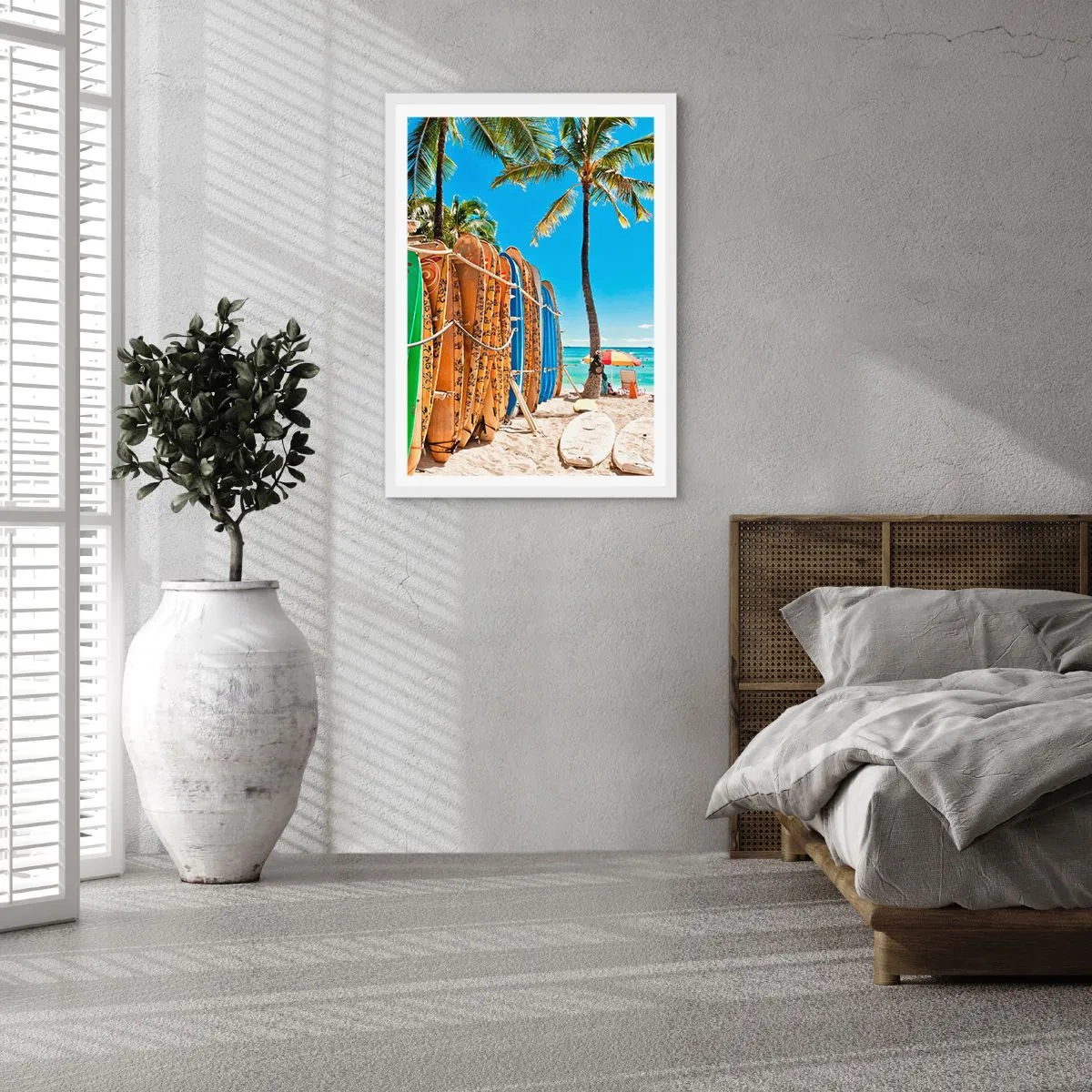 Poster in een witte lijst - Zonnig plezier - 70x100 cm