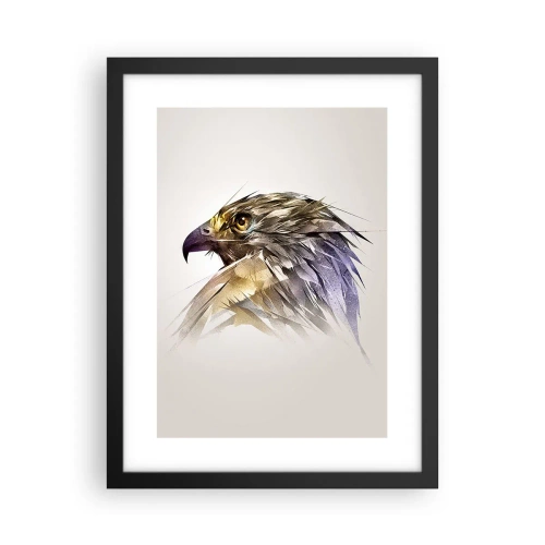 Poster in een zwarte lijst - Portret van een krijger - 30x40 cm