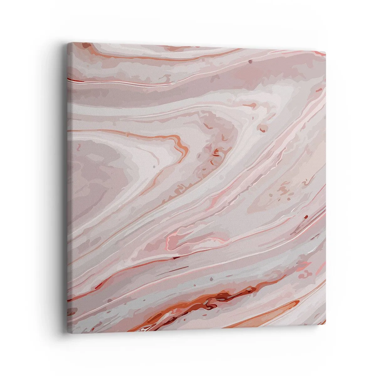 Schilderen op canvas - Roze vloeistof - 40x40 cm