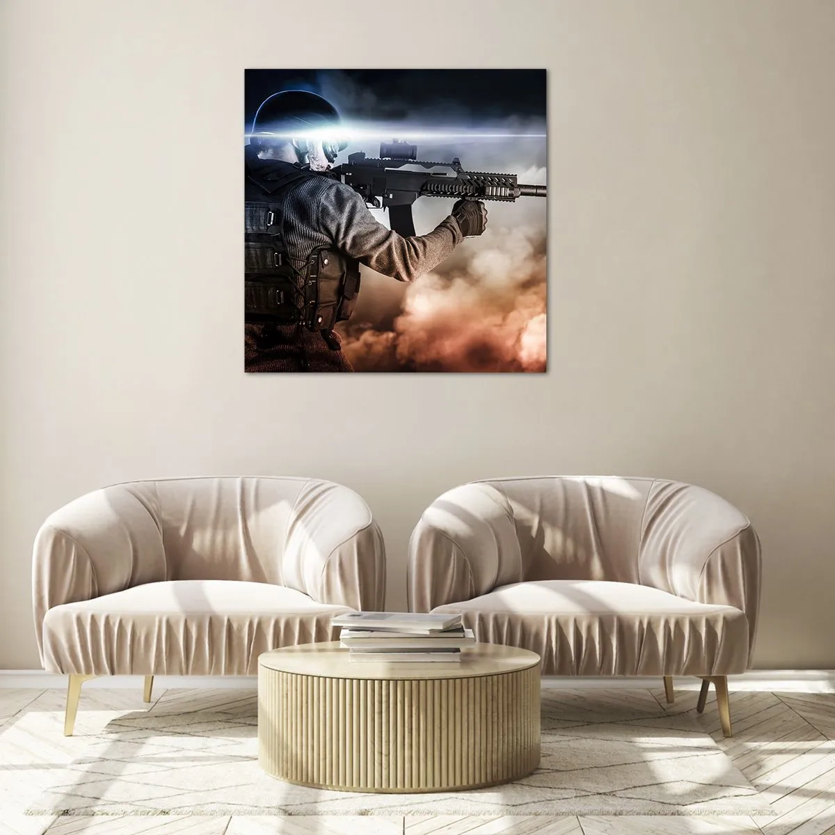 Schilderen op glas - Gewoon een held - 70x70 cm