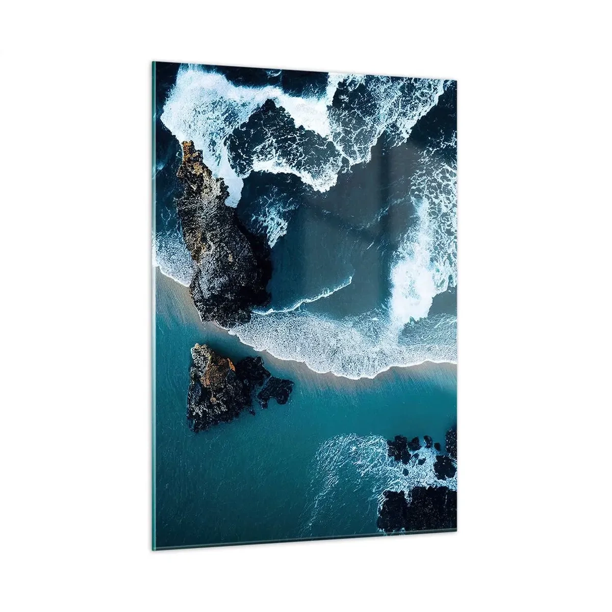 Schilderen op glas - In golven gewikkeld - 50x70 cm