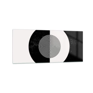 Schilderen op glas - Harmonie in zwart-wit - 120x50 cm