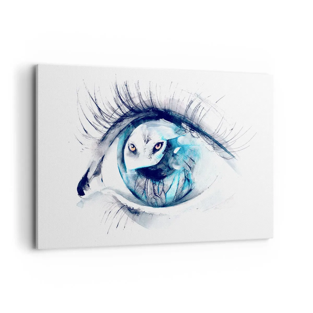Schilderen op canvas - Oog in oog met wildheid - 120x80 cm