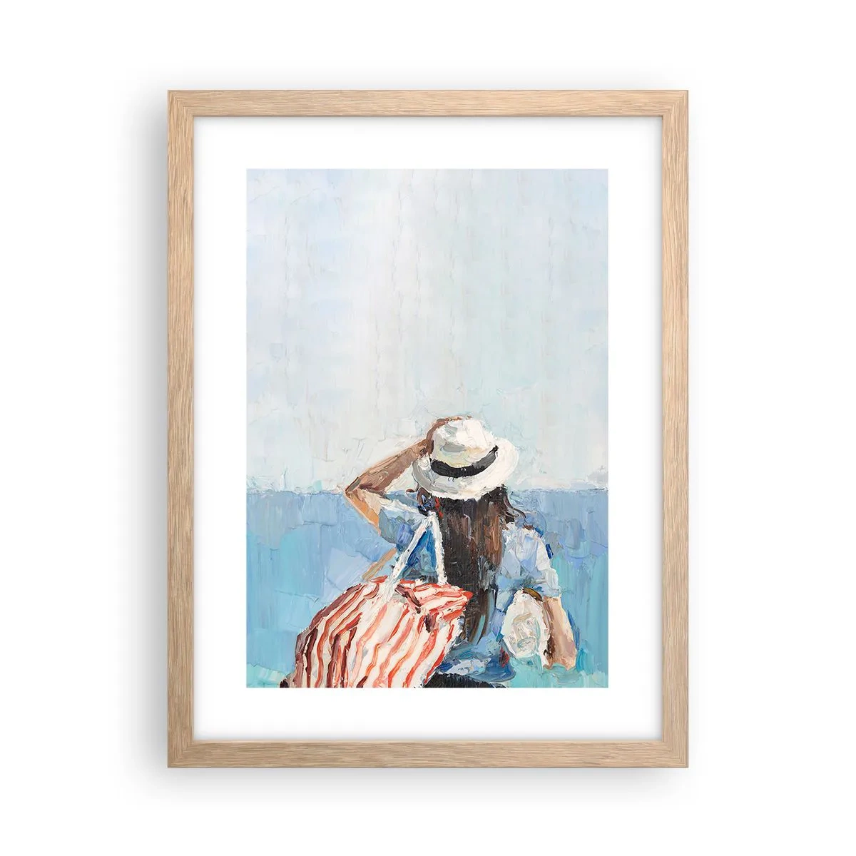 Een poster in een licht eiken lijst - Welkom bij je vakantie - 30x40 cm