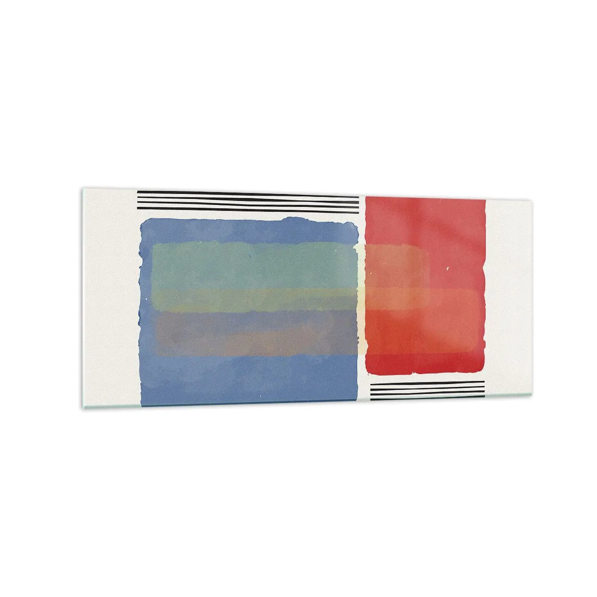 Schilderen op glas - De geest en de letter van de geometrie - 120x50 cm