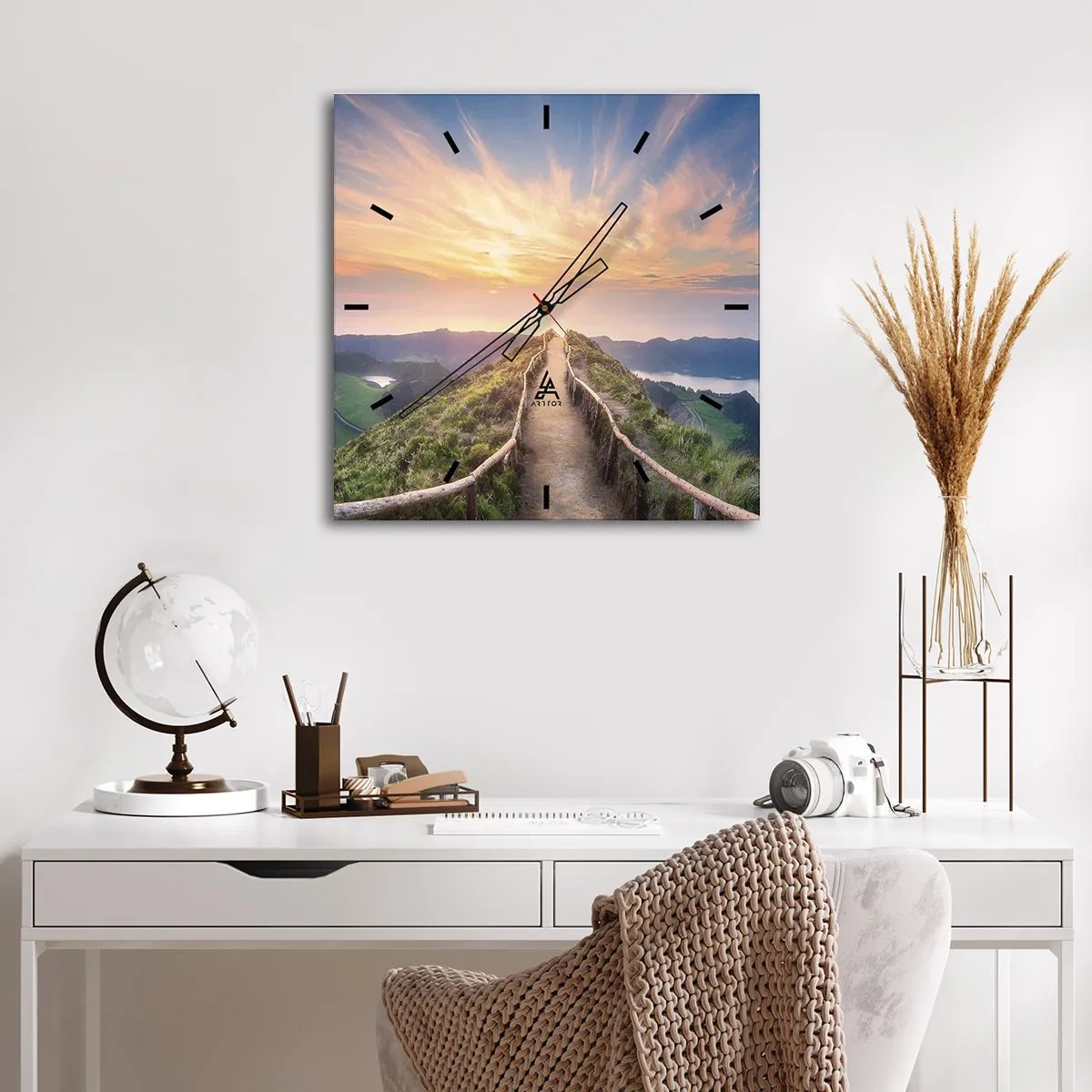 Wandklok - Klok - Dicht bij de hemel - 40x40 cm