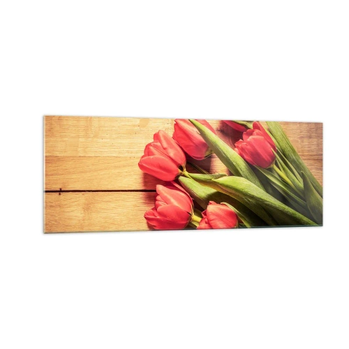 Schilderen op glas - Lente bekentenis - 140x50 cm