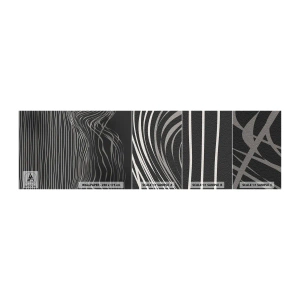 Fotobehang Staaltje Standard Eco - Ritme en accent - Abstractie, Deel, Zwart en wit - 100x30 cm