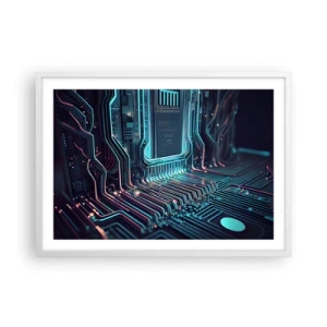 Poster in een witte lijst - Ik ben aan het denken… - 70x50 cm