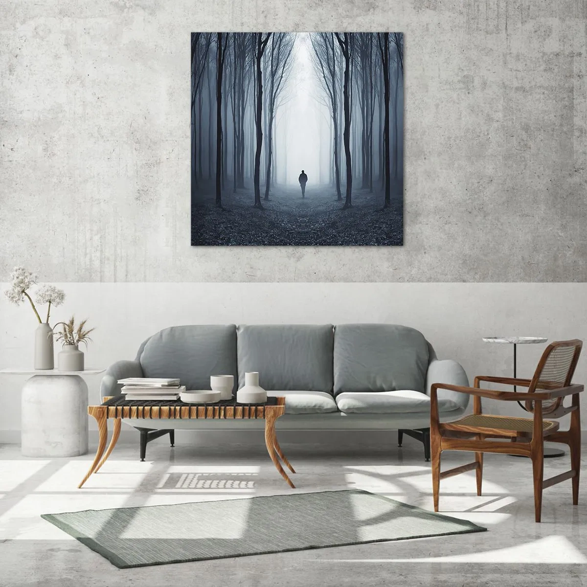 Schilderen op glas - En alles is eenvoudig en duidelijk - 70x70 cm