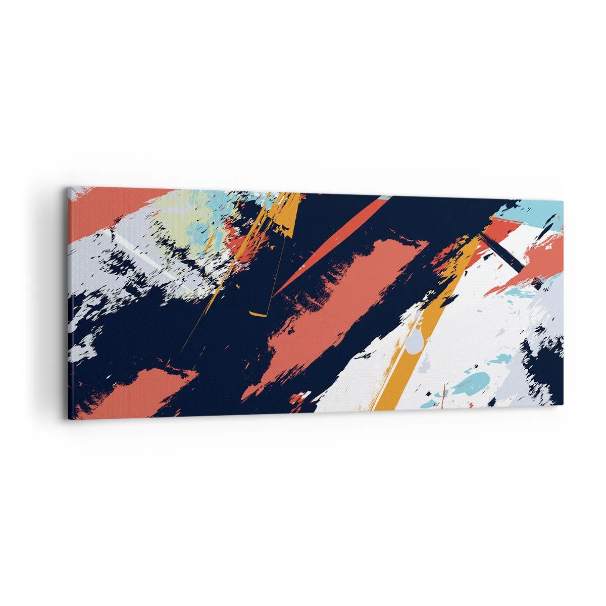 Schilderen op canvas - Dynamische compositie - 120x50 cm